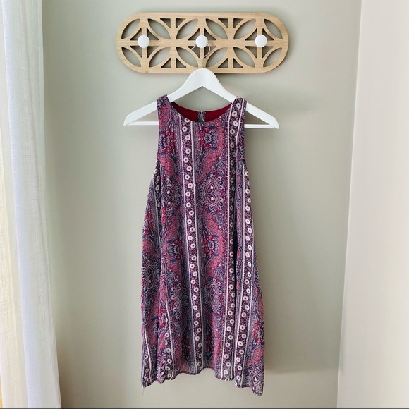 Abercrombie & Fitch A Line Mini Dress Maroon Sz Small - Picture 1 of 8